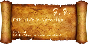 Fábián Veronika névjegykártya